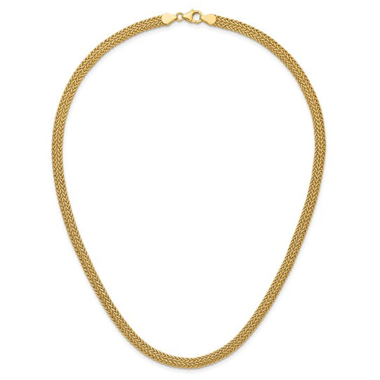 14K Yellow Gold Polished Fancy Necklace - 18 Inches