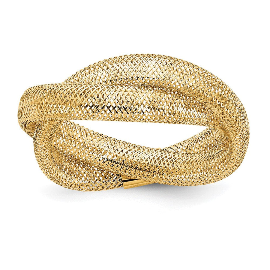 Anillo Estirable de Malla Tejida de 14K