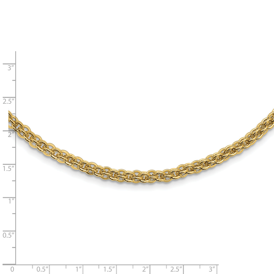 14K Polished Fancy Link Necklace