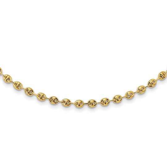 Elegant 14K Yellow Polished Link Necklace
