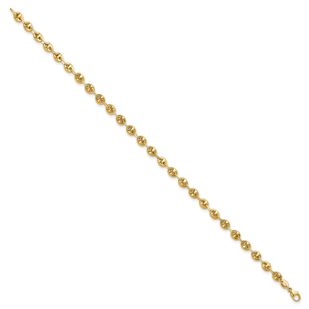 Pulsera 14K Enlace Fancy Pulido
