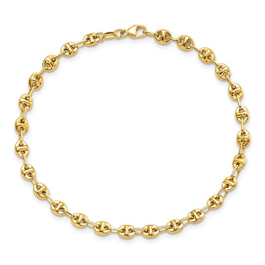 Pulsera 14K Enlace Fancy Pulido