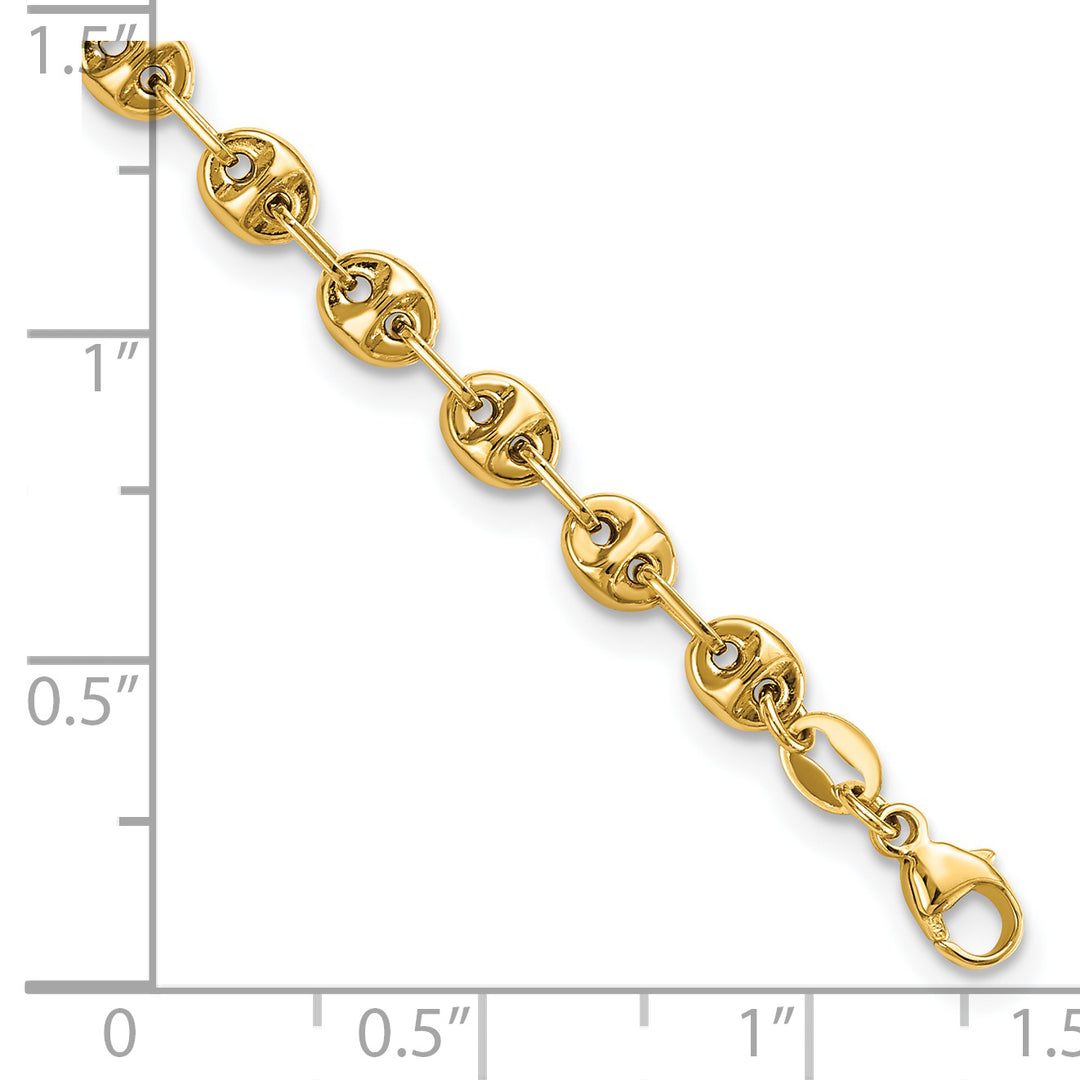 Pulsera 14K Enlace Fancy Pulido
