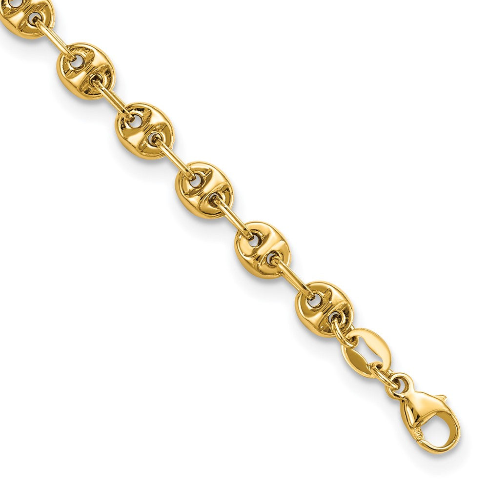 Pulsera 14K Enlace Fancy Pulido