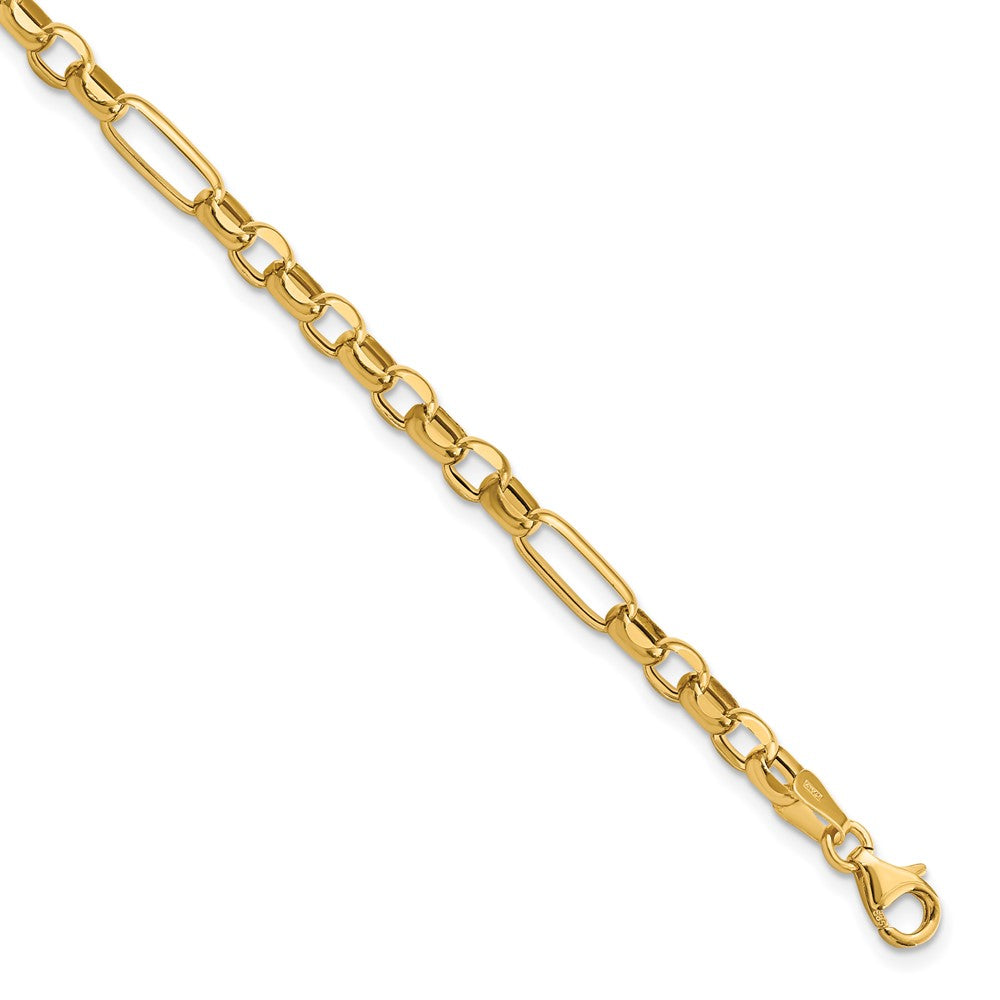 Pulsera de eslabones Fancy 14K Pulida