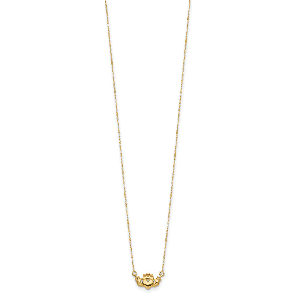 Collar Claddagh Pulido de 14K