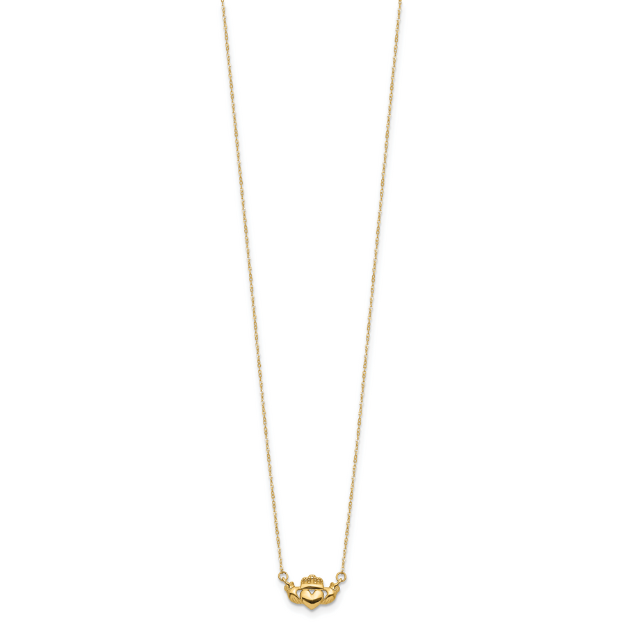 Collar Claddagh Pulido de 14K