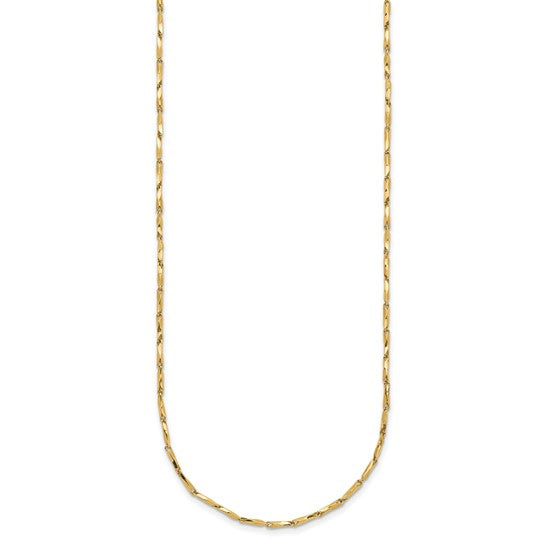 14K Polished 17" Elegant Link Necklace