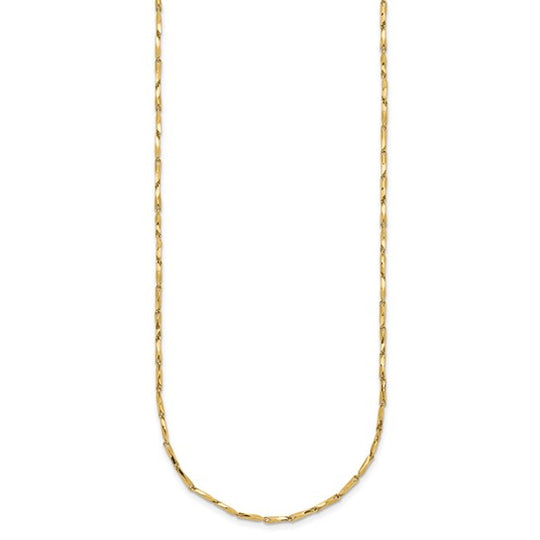 14K Polished 17" Elegant Link Necklace