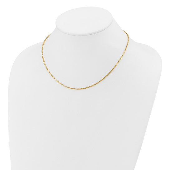14K Polished 17" Elegant Link Necklace