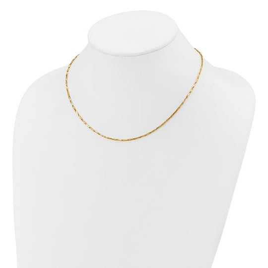 14K Polished 17" Elegant Link Necklace