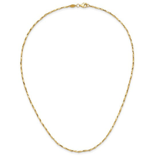 14K Polished 17" Elegant Link Necklace