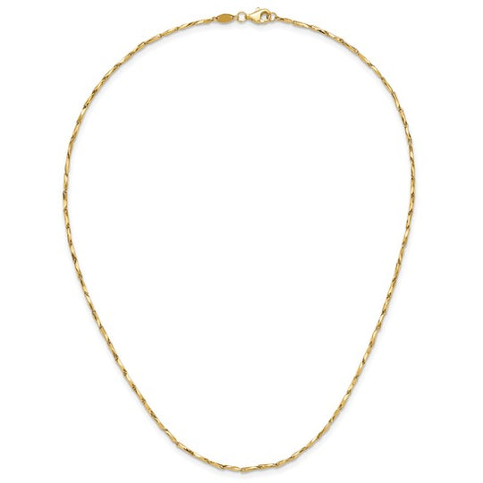 14K Polished 17" Elegant Link Necklace