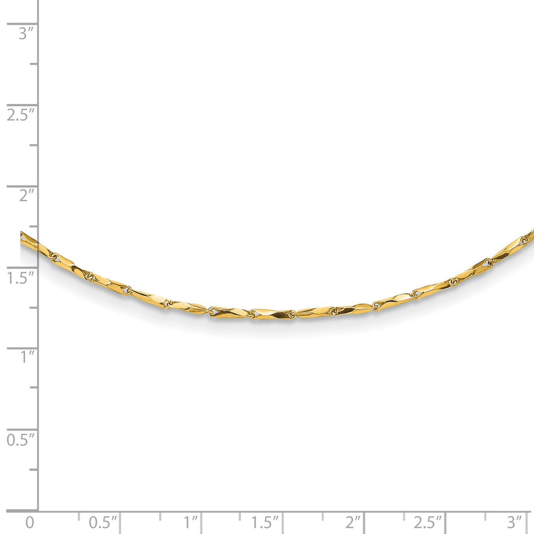 14K Polished 17" Elegant Link Necklace