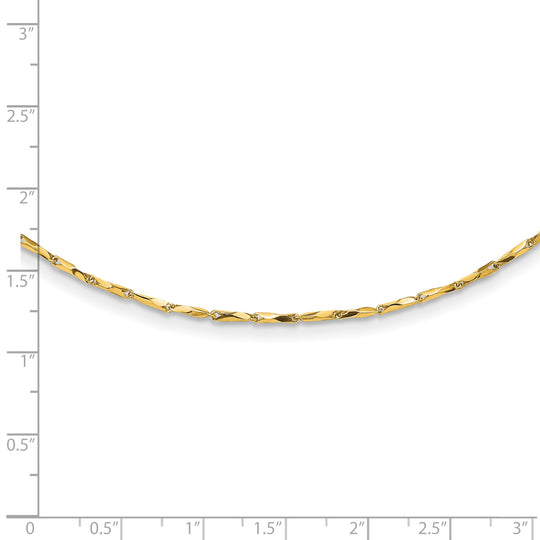 14K Polished 17" Elegant Link Necklace