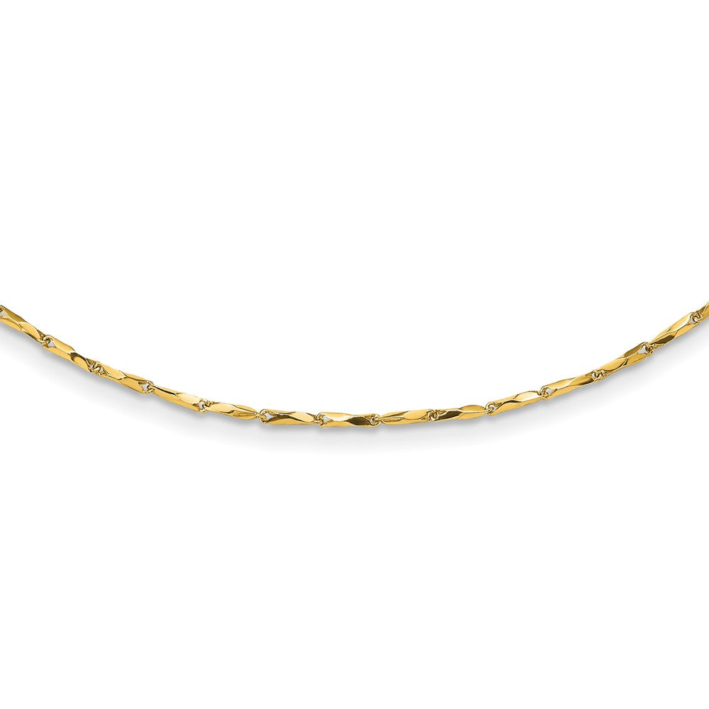 14K Polished 17" Elegant Link Necklace