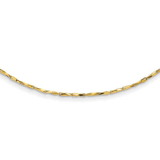 14K Polished 17" Elegant Link Necklace