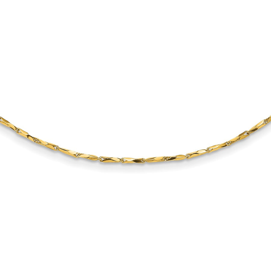 Collar de Enlace Elegante 14K Pulido de 17"