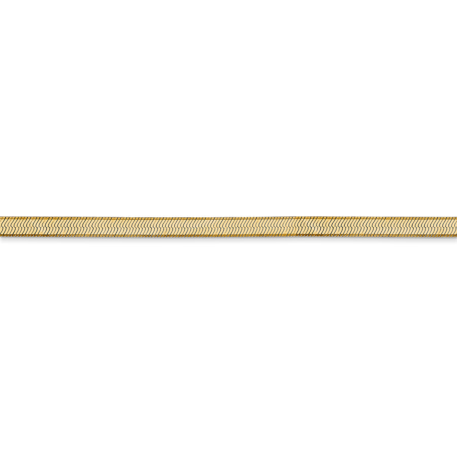 Cadena de espiga sedosa de 14 k y 3 mm