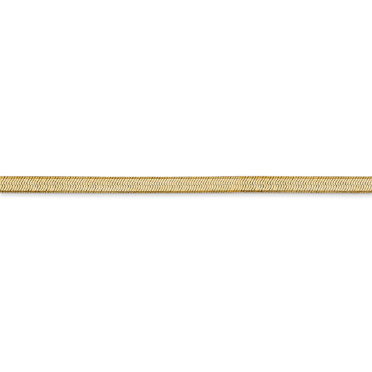 Cadena de espiga sedosa de 14 k y 3 mm