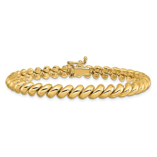 Brazalete San Marco en Oro Amarillo de 14K