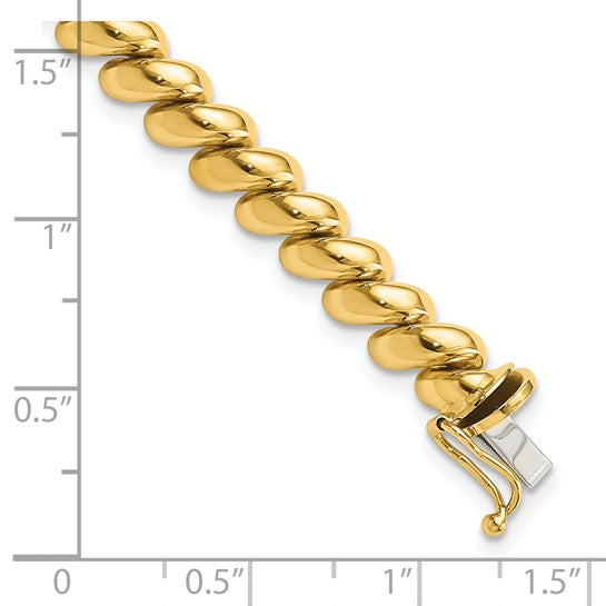 Brazalete San Marco en Oro Amarillo de 14K