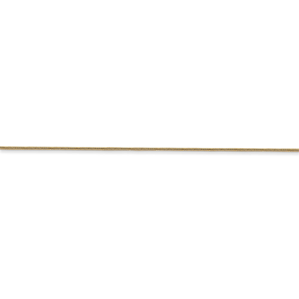 14k 0.65mm round snake chain