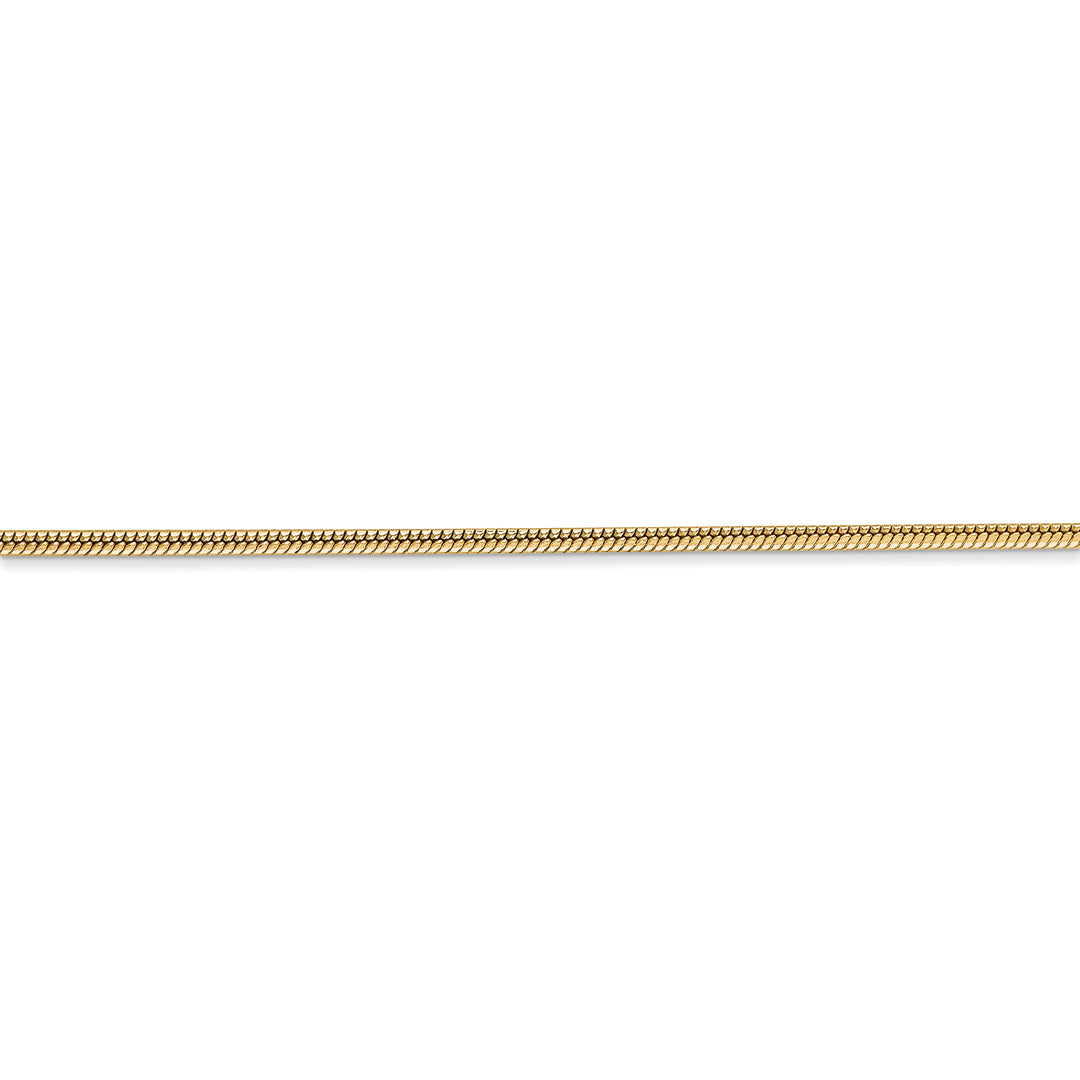 Cadena de serpiente redonda de 14 k y 1,6 mm