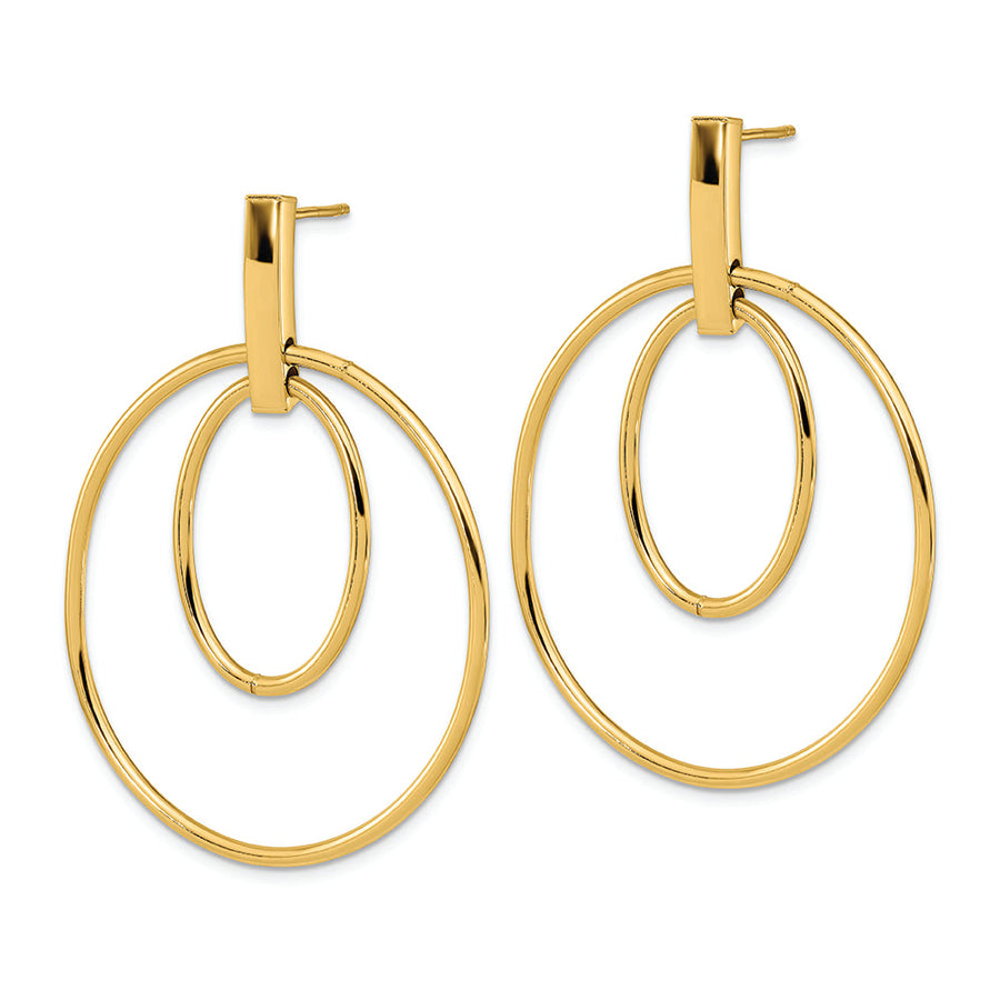 Aretes Colgantes en Oro de 14K Pulido