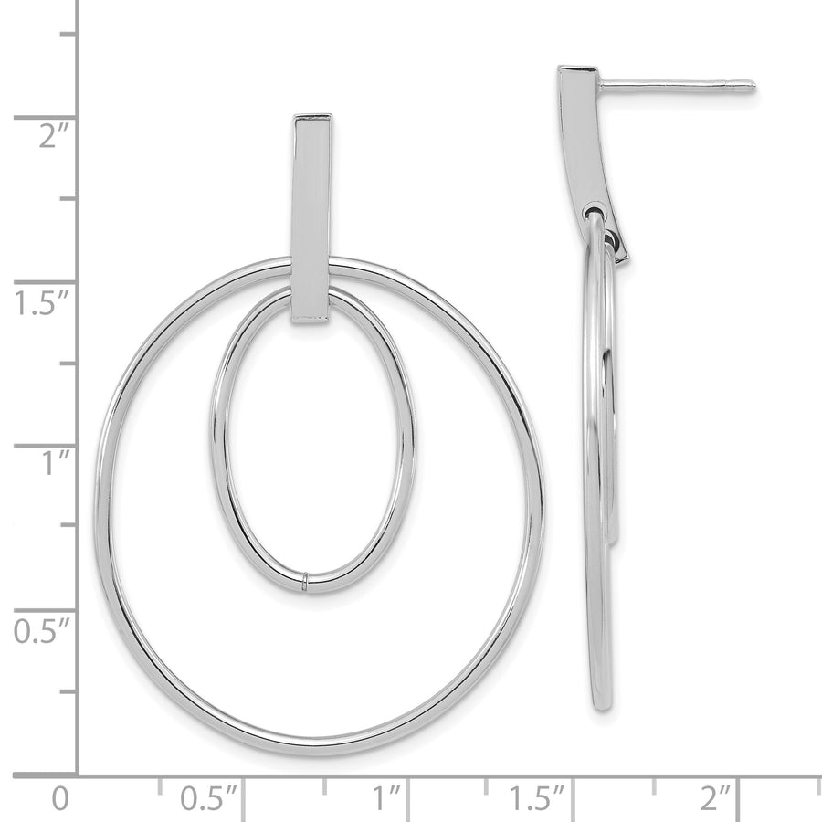 Aretes Colgantes en Oro de 14K Pulido