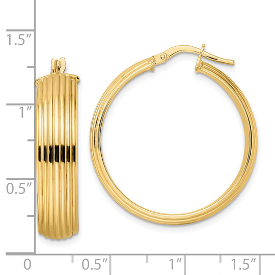 Aretes de Aro Texturizados Pulidos 14K