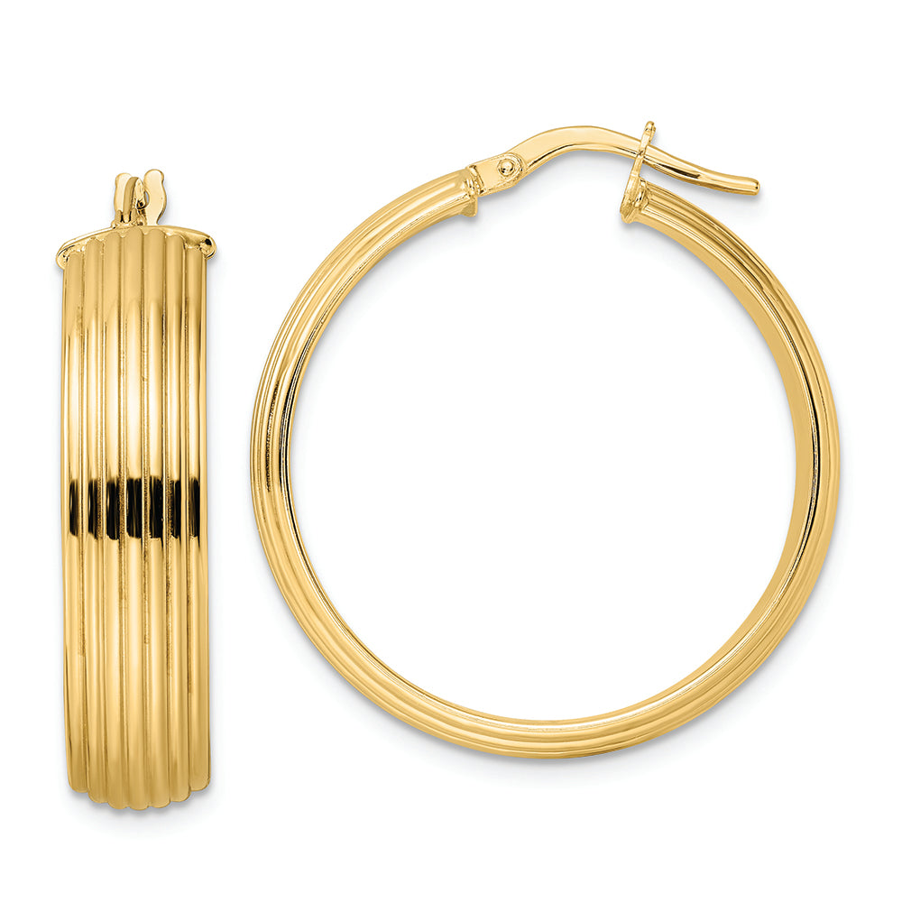 Aretes de Aro Texturizados Pulidos 14K