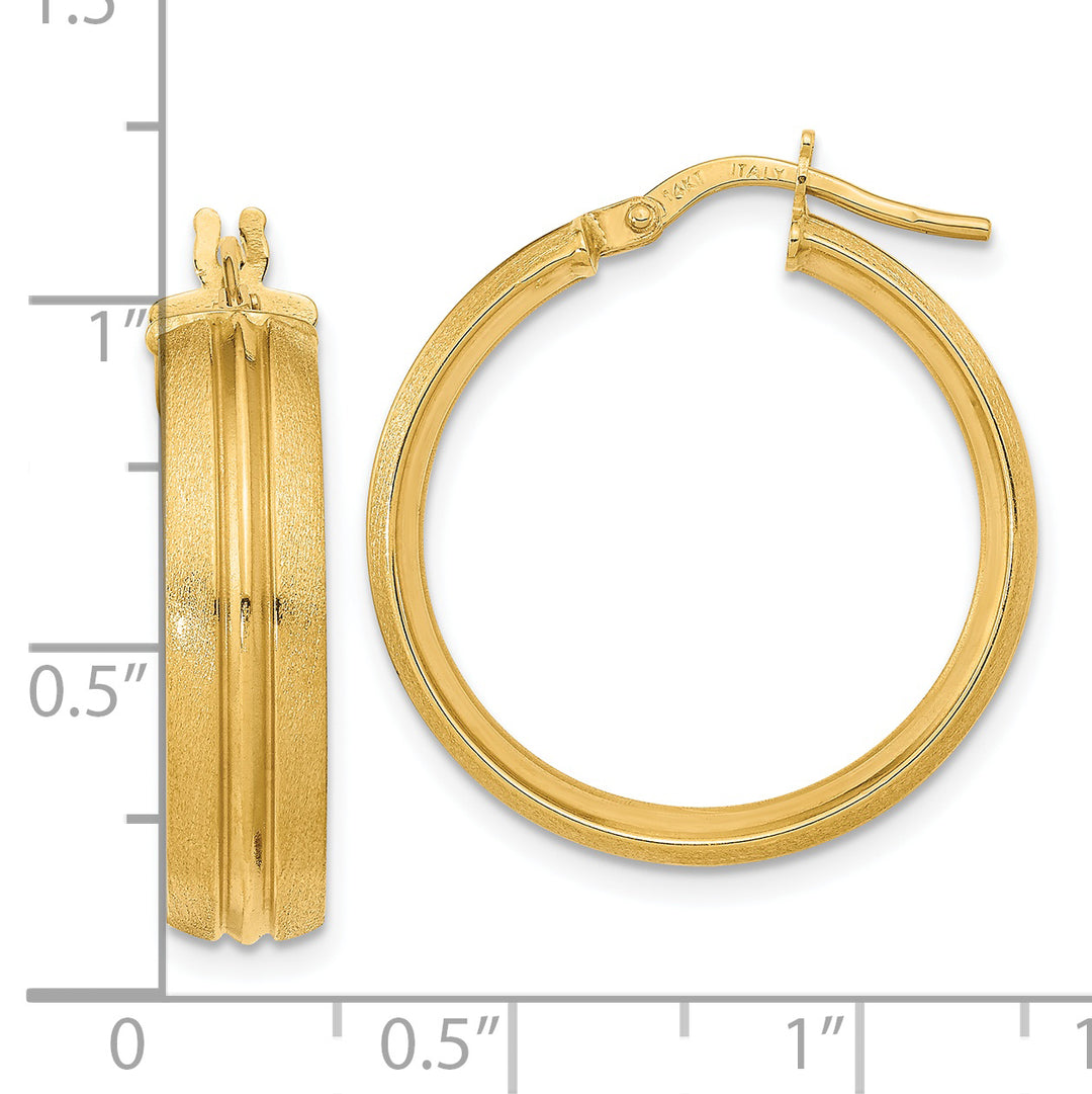 Aretes de Aro en Oro Amarillo de 14k con Acabado Pulido y Satinado