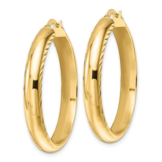 Aretes de Aro Pulido en Oro Amarillo de 14K