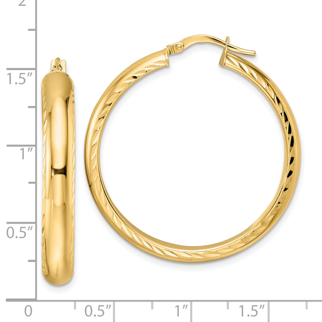 Aretes de Aro Pulido en Oro Amarillo de 14K