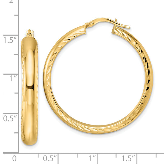 Aretes de Aro Pulido en Oro Amarillo de 14K