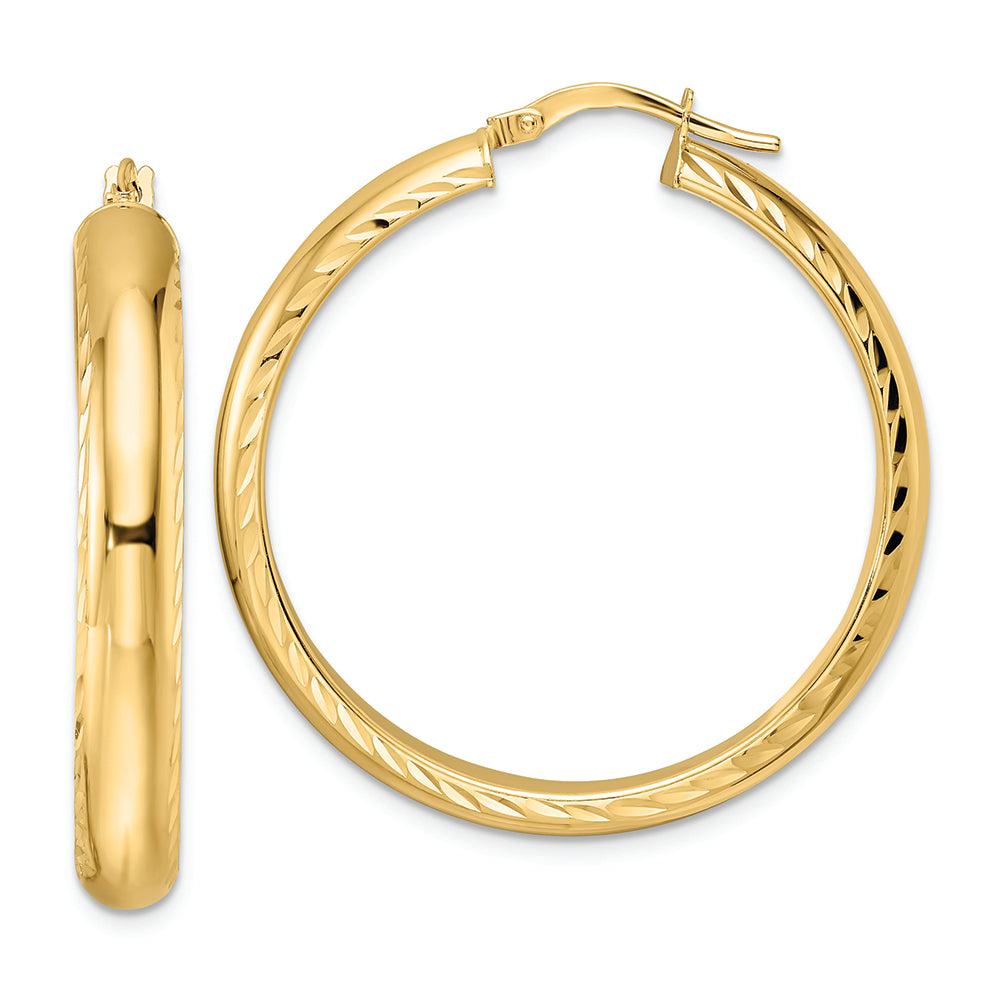 Aretes de Aro Pulido en Oro Amarillo de 14K