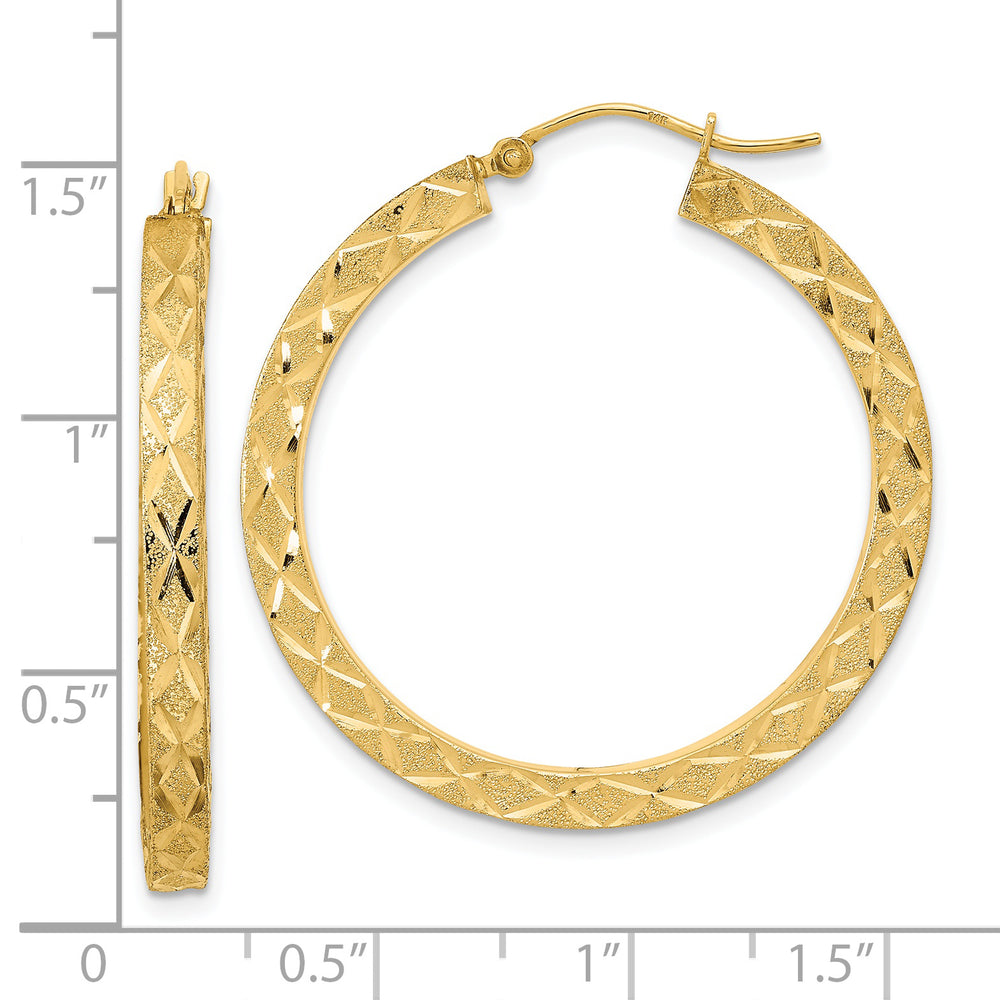 Aretes de Aro Tubular Sin Fin en Oro Amarillo de 14k Pulidos