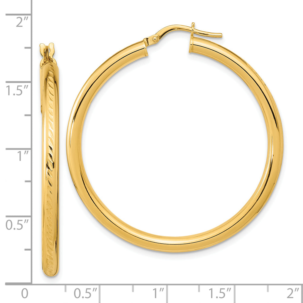 Aretes de Aro Texturizados y Pulidos en Oro Amarillo de 14K