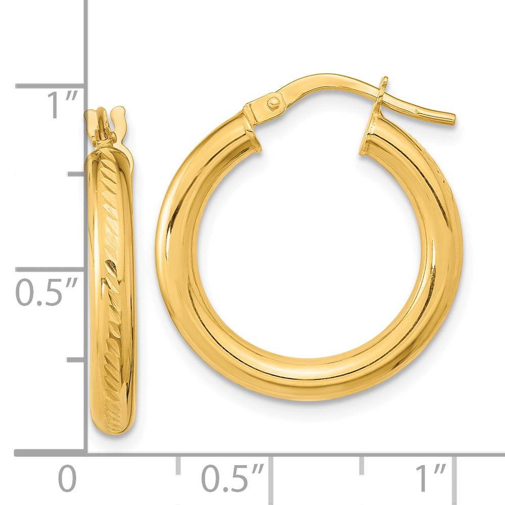 Aretes de Aro Texturizados y Pulidos en Oro Amarillo de 14K