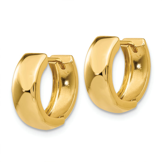 14k Yellow Gold Hinged Hoop Earrings
