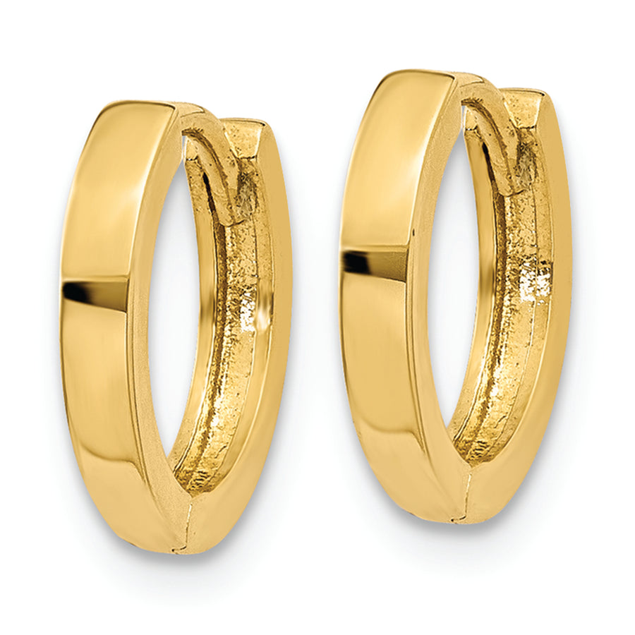Aretes Tipo Argolla Redondos con Bisagras en Oro de 14k