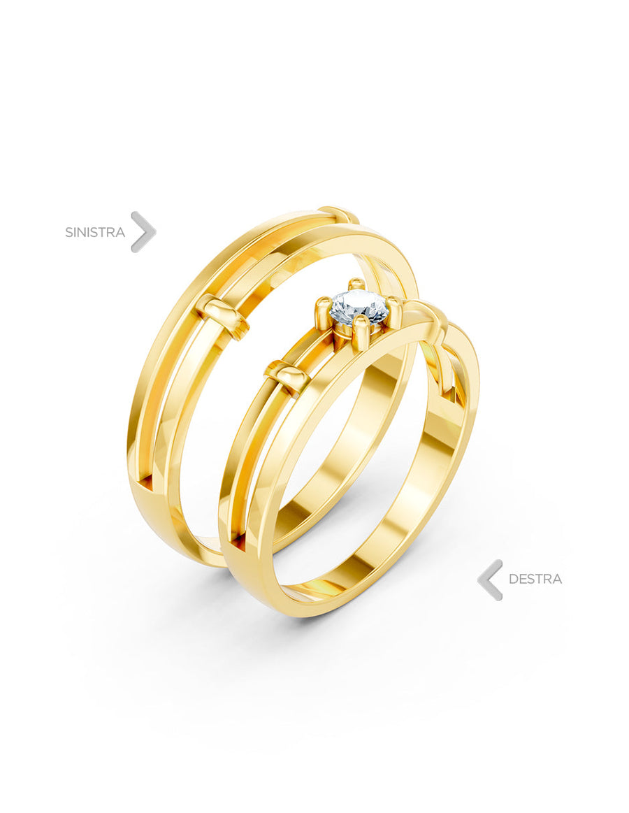 Argolla de matrimonio - unión perfecta - UNITI117