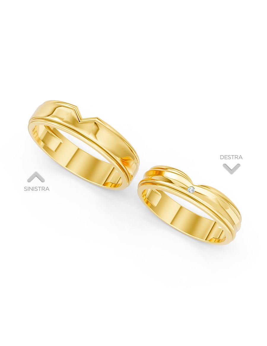 Argolla de matrimonio - unión perfecta - UNITI80