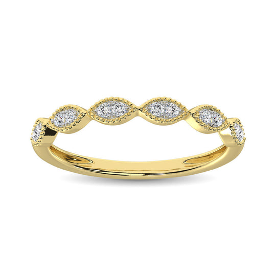 1/6 Ct. Tw. Diamond Stacked Band in 10K Yellow Gold