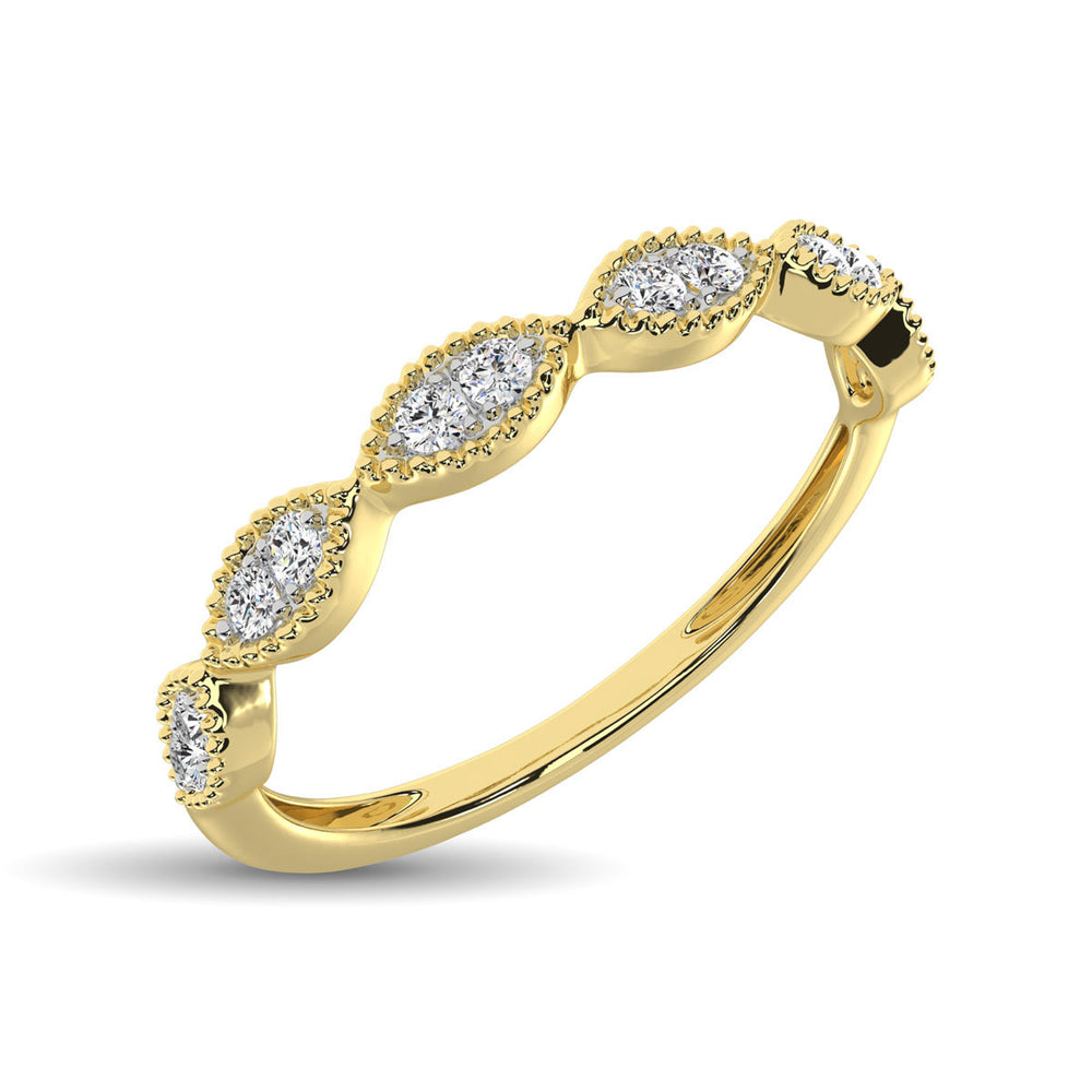 1/6 Ct. Tw. Diamond Stacked Band in 10K Yellow Gold