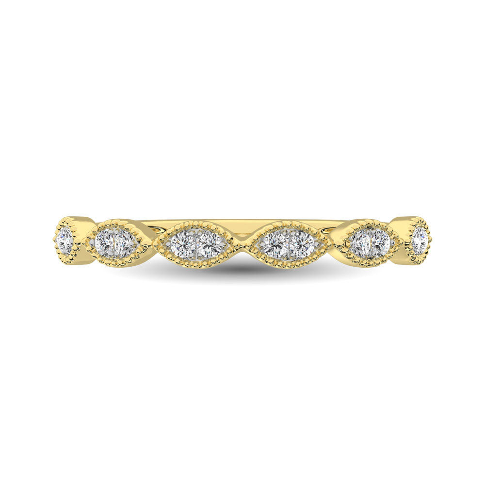 1/6 Ct. Tw. Diamond Stacked Band in 10K Yellow Gold