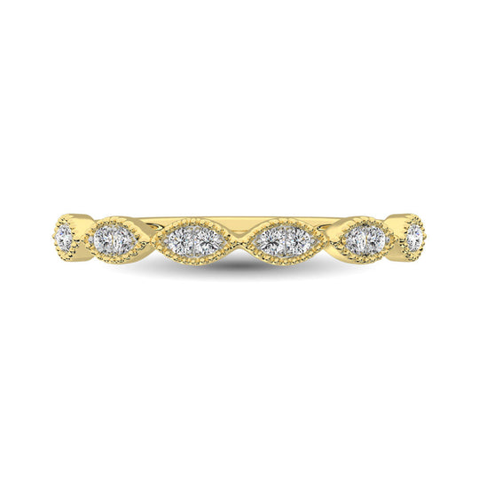 1/6 Ct. Tw. Diamond Stacked Band in 10K Yellow Gold