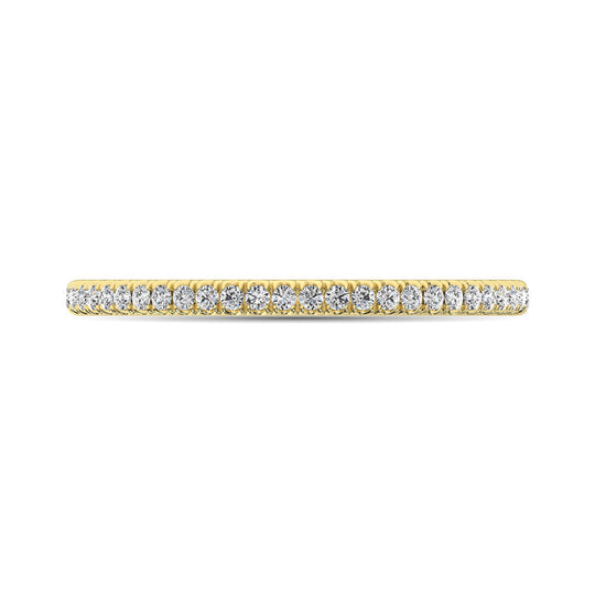 Oro amarillo de 14 quilates de 1/6 quilates total. Banda apilable de diamantes
