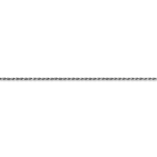 Cadena de cuerda hecha a máquina de 14k WG 1,15 mm D/C